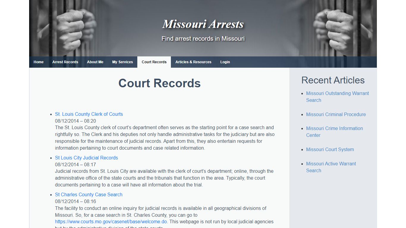 Court Records - Missouri Arrests